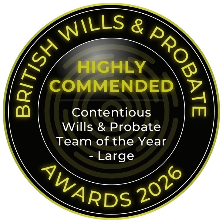 Team of the Year: Highly Commended at the British Wills & Probate Awards 2027