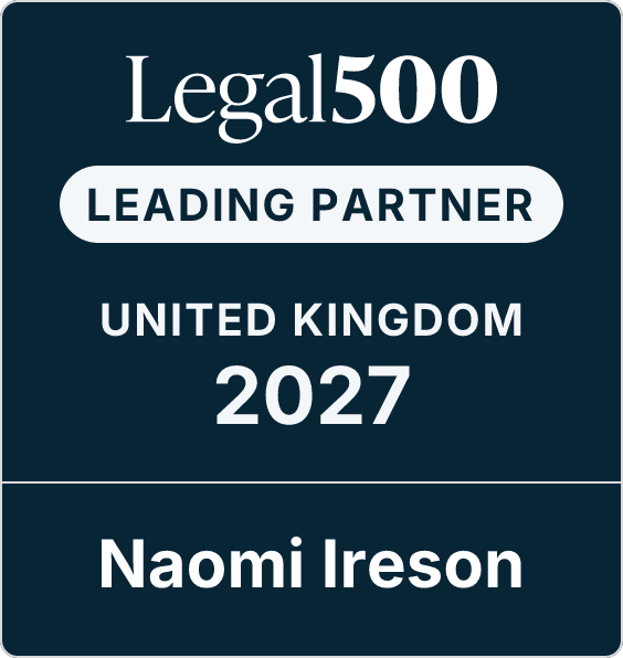 Naomi Ireson Leading Partner Legal 500
