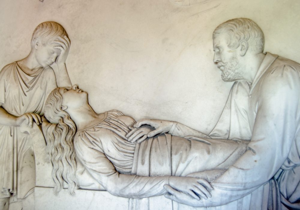 Marble,Frieze,Showing,Earl,Kilmorey,Comforting,His,Mistress,As,She