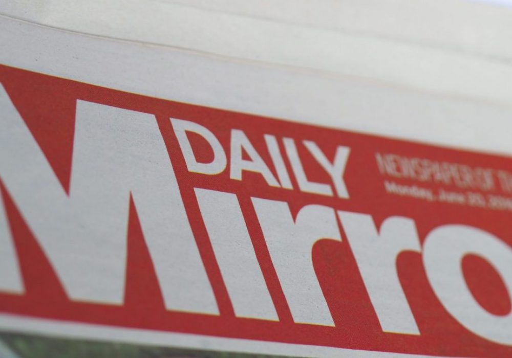 London,,Uk,-,Circa,August,2019:,Daily,Mirror,Newspaper,Header