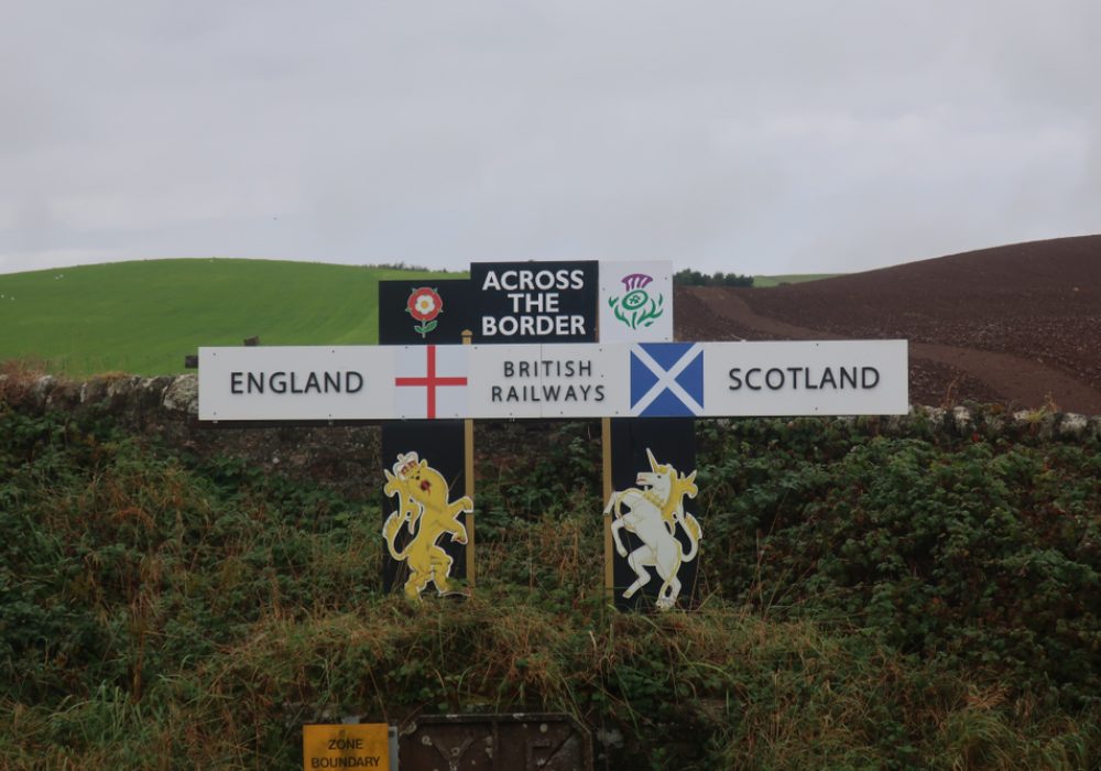 Berwick-upon-tweed.,Scotland.,Uk.,September.,25.,2019.,Welcome,To,Scotland,Border