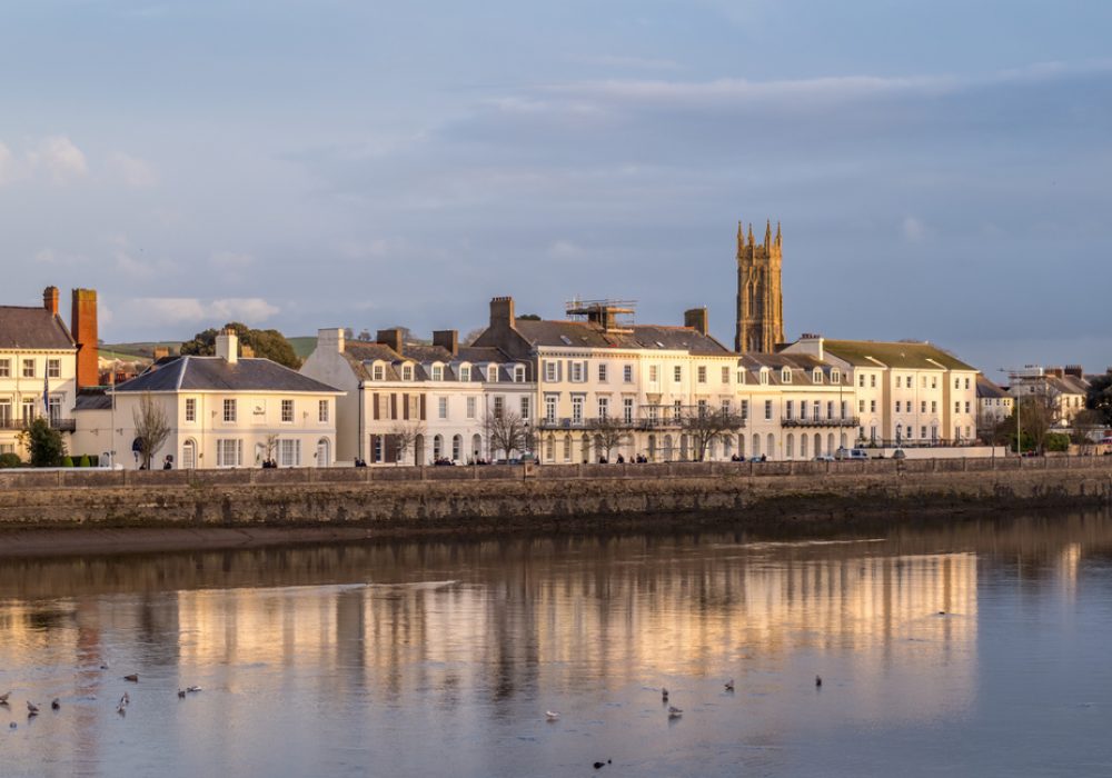 Barnstaple,,North,Devon,,England,-,December,14,2020:,The,Town